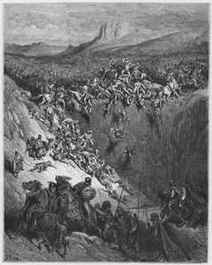 Samson Destroying the Philistines with the Jawbone of an Ass by Gustave Dore